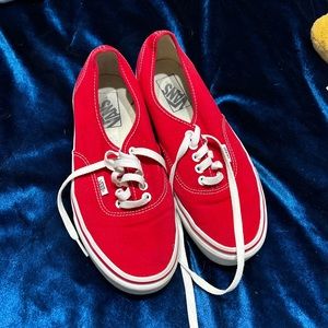 Red Vans Authentic